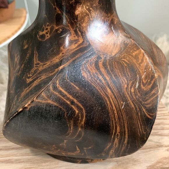 Wooden Vase Made In Thailand - Picture 4 of 17